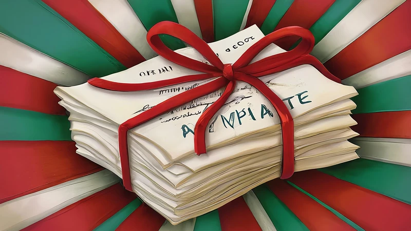 Whimsical illustration featuring hand-drawn musical notes and an opera mask surrounded by bold geometric sound wave patterns.