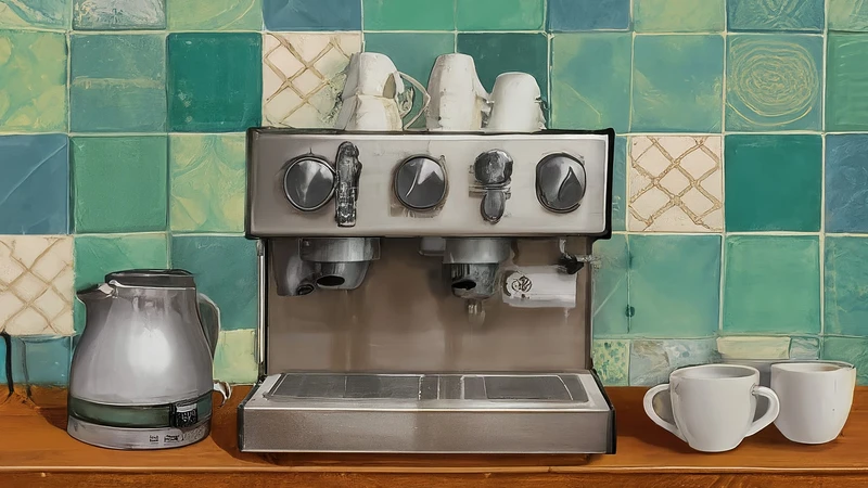 Stylized interior of a chic Italian boutique displaying quality garments, blending hand-drawn and geometric styles.