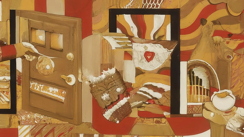 A whimsical key labeled 'Italiano' unlocks a door revealing Italian cultural icons like the Colosseum and pizza, representing access to culture through language.