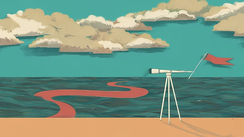 Illustration symbolizing the Italian future tense.