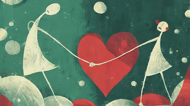 Quirky characters representing 'essere' and 'avere' juggling geometric verb forms